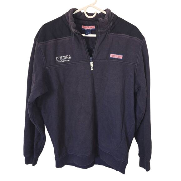Vineyard Vines Navy Pullover Medium - Picture 1 of 4